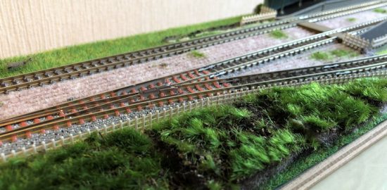 ローカル駅のジオラマ