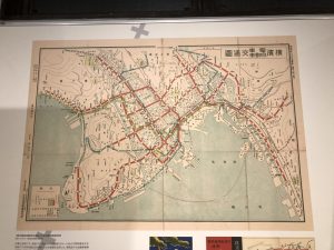 横浜市電の路線図